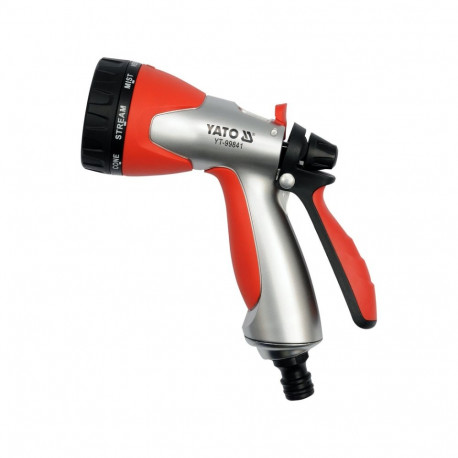 Yato YT-99841 Reguleeritav pihustuspüstol, 8 funktsiooni, ABS/TPR/nailon/GF30, voolu reguleerimine