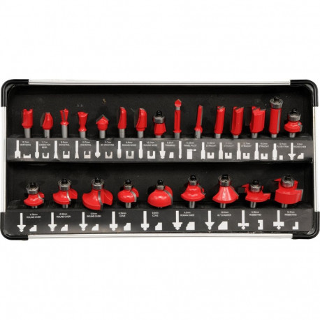 Yato YT-6801 freesikomplekt, 24tk, 8mm, YG6X, ±0.08mm, laager, silindriline, GRE