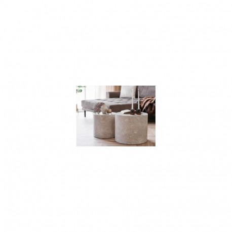 COFFEE TABLE BEIGE SET 38X36 48X40