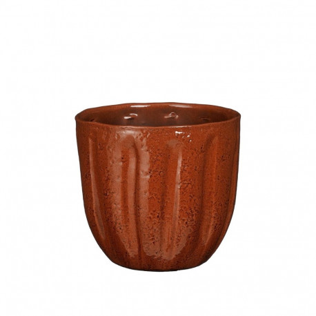 CERAMIC POT ALFREDO D23 H21CM RED