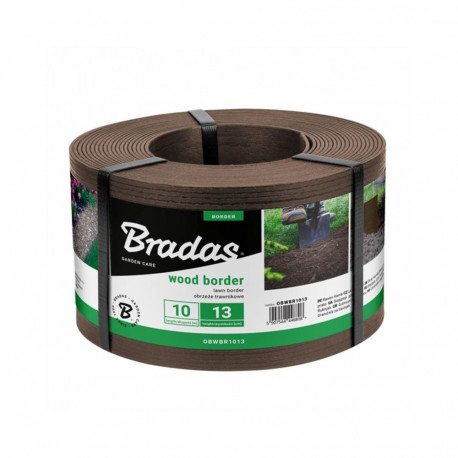 LAWN EDGE WOOD IMIT 2.8X130 MM 10M BROWN