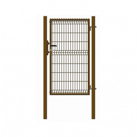 WICKET WITH PANEL 1000X1730 BROWN 60X60