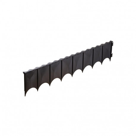 PLASTIC LAWN EDGING BLACK 600X8X120 MM
