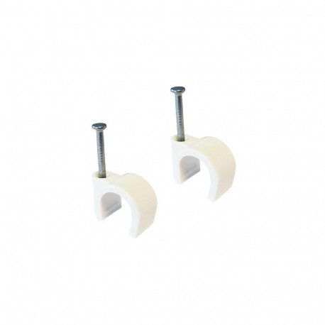 Valged kaabliklambrid NC14-20, 50 tk