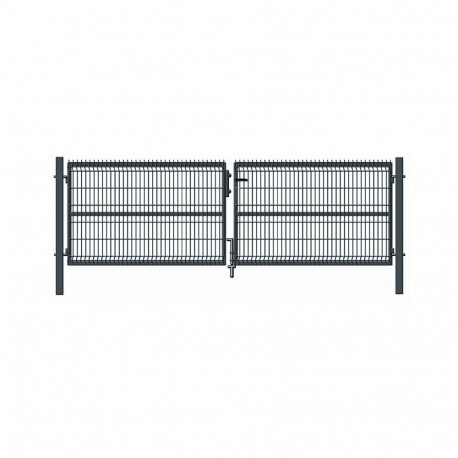 GREY GATE WITH PANEL INFIL 400X123CM