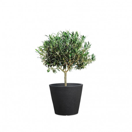 Plastist lillepott 238/40 kivimust D40