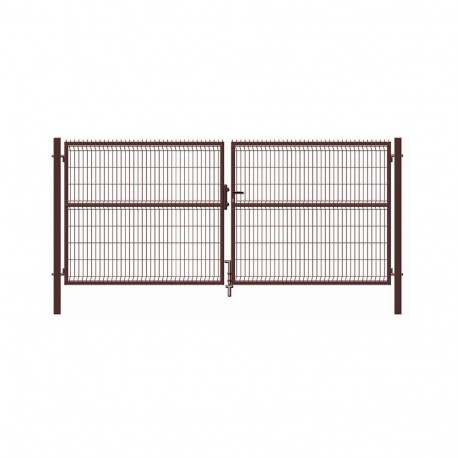 Pruun paneeltäitega värav 400x173cm