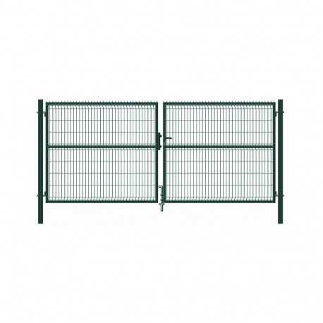 Roheline paneeltäitega värav 400x173cm