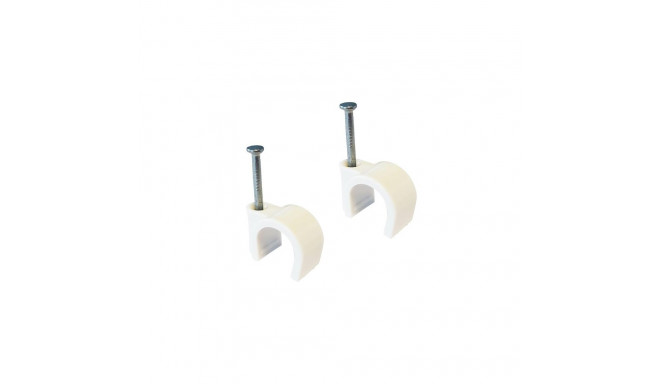 CLIPS CABLE NC8-12 WHITE 100PCS