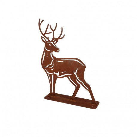 DECORATION DEER RUST 38X10X46.8CM