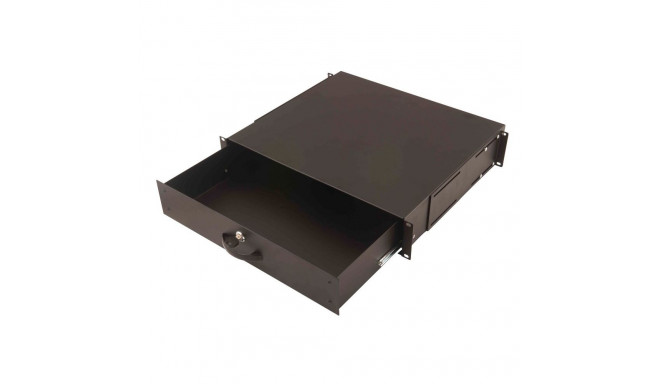 DIGITUS Document storage for network & server cabinets, 2U, black