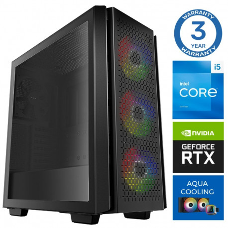 INTOP AQUA i5-13400F 64GB DDR5 2TB SSD M.2 NVME+4TB RTX5060 8GB no-OS