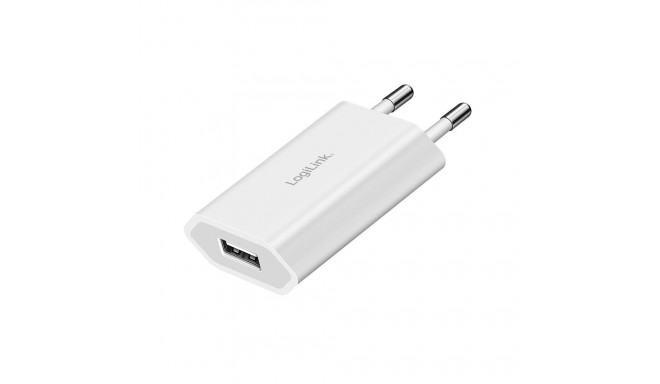 Valge USB-A vooluadapter, 5W, 5V/1A, 1xUSB-A
