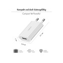 USB-A socket adapter, 5W ,5V/1A, 1xUSB-A white