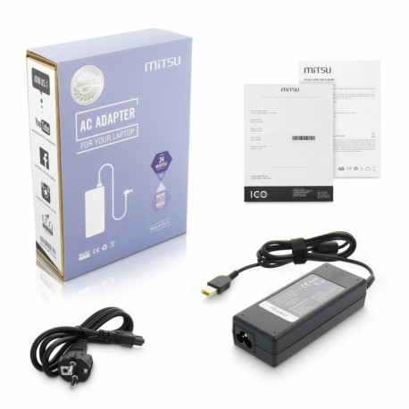 Lenovo 90W toiteadapter 20V 4.5A (ristkülikukujuline 11.0x4.5 pin - Yoga)