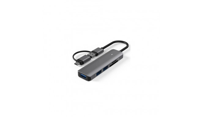 Adapter USB 3.0 - 3 x USB 3.0, SD, TF