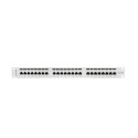 PATCH PANEL 24 PORT 1U 19" CAT.5E FTP WITH CABLE ORGANIZER SHIELDED GREY LANBERG