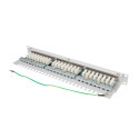 PATCH PANEL 24 PORT 1U 19" CAT.5E FTP WITH CABLE ORGANIZER SHIELDED GREY LANBERG