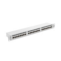 PATCH PANEL 24 PORT 1U 19" CAT.5E FTP WITH CABLE ORGANIZER SHIELDED GREY LANBERG