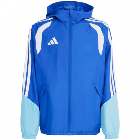 Kurtka dla dzieci adidas Tiro 26 Competition All Weather niebieska KB0157 140cm