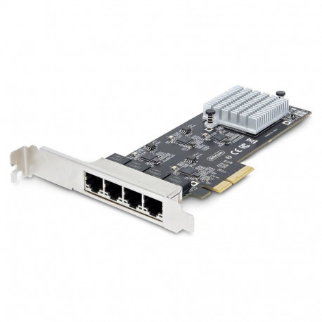 "STARTECH.COM 4-Port 2.5 Gbit PCIe Netzwerkkarte Intel I225-V Dual-Port Computer LAN Karte Multi-Gig