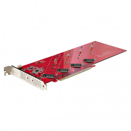 "STARTECH.COM Quad M.2 PCIe Adapterkarte PCI Express 4.0 x16 auf Vierfach NVMe oder AHCI M-Key M.2 S