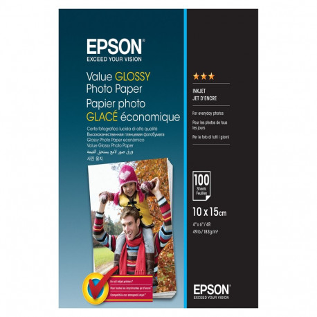 "Epson Fotopapier glnzend C13S400039 (10x15cm-100 Blatt)"