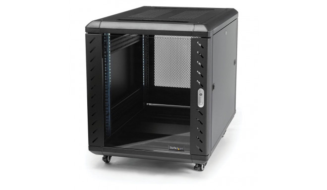 "12U 29inch Knock-Down Server Rack Cabinet with Casters"