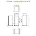"25U Adjustable Depth Open Frame 4 Post Server Rack w/ Casters Levelers and Cable Management Hooks"