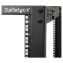 "25U Adjustable Depth Open Frame 4 Post Server Rack w/ Casters Levelers and Cable Management Hooks"