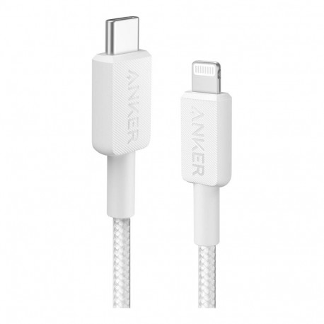 Anker 322 punutud USB-C ja Lightningi vaheline kaabel, 180cm, valge