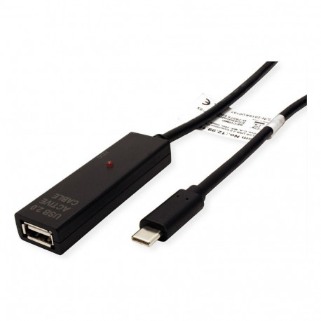 "VALUE USB 2.0 Verlngerung, aktiv, mit Repeater, A-C, schwarz, 15 m"