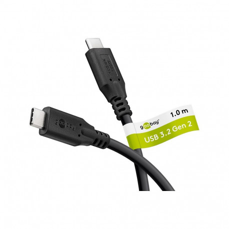 USB-C–USB-C kaabel 3.2 Gen2 10Gbit/s 1m Power Delivery 3.0 100W 4K 60Hz, must