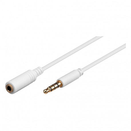 "Goobay Kopfhörer & Audio Verlängerungskabel 3,5mm, 1m Weiss"