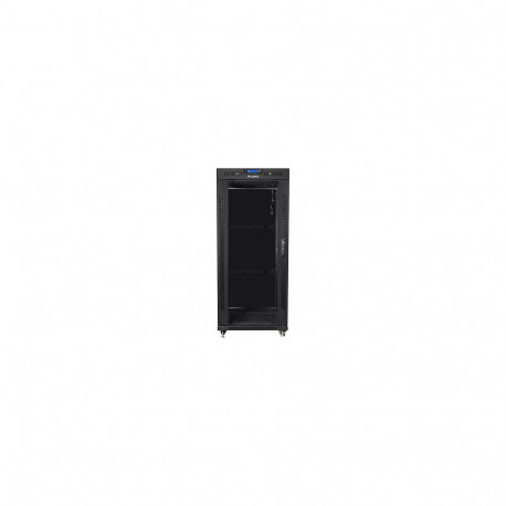 "19"" 22U 800x800 freist. LCD Glastür (FlatPack) sw (Speditionsversand)"