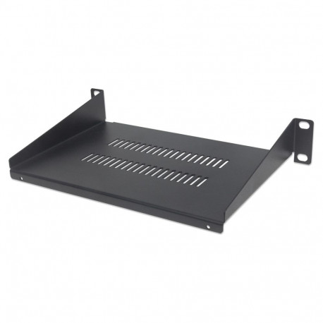 Intellinet 10" riiul 150mm esikinnitusega 1HE perforeeritud must