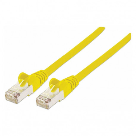"Patchkabel Cat6a-Stecker/Cat7-Rohkabel 5m gelb"