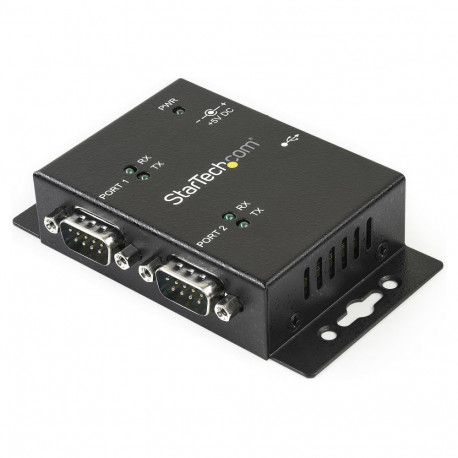 "StarTech 2 Port USB auf Seriell RS232 Adapter - USB / DB9 Hub 2x DB9 Stecker 1x USB-B Buchse - Wand