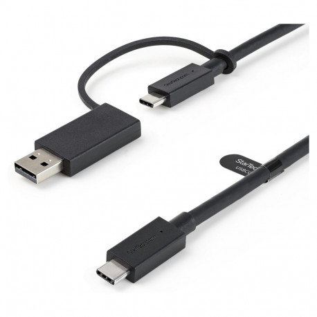 "StarTech 1m USB-C Kabel mit USB-A Adapter Dongle - Hybrid 2-in-1 USB-C Kabel mit USB-A - USB-C auf 