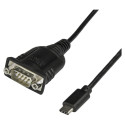 StarTech USB-C jadapordi adapter COM-pordi mäluga - RS232 / DB9 kaabel - Windows / MacOS / Linux