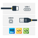 StarTech USB-C - USB-B kaabel - M/M - 1m 3ft - USB 2.0