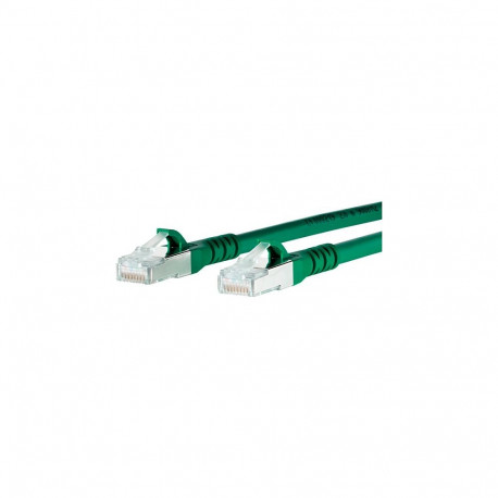 "Metz Connect RJ45 network connection cable CAT 6A SFTP 1.50 m green with locking lug protection Met