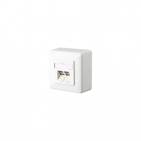 "METZ CONNECT Anschlussdose ISO/IEC Cat.6A E-DAT 2 Port AP reinwei"