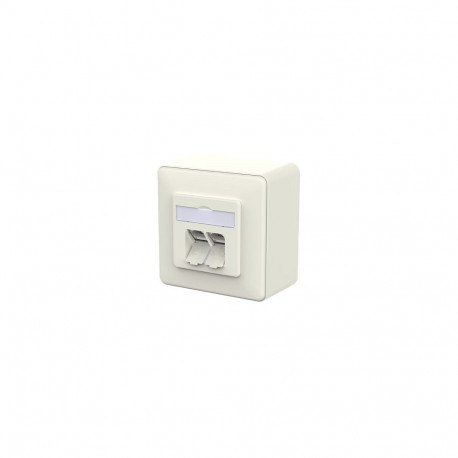 "METZ CONNECT Anschlussdose E-DAT C6A IDC 2 Port AP reinwei"