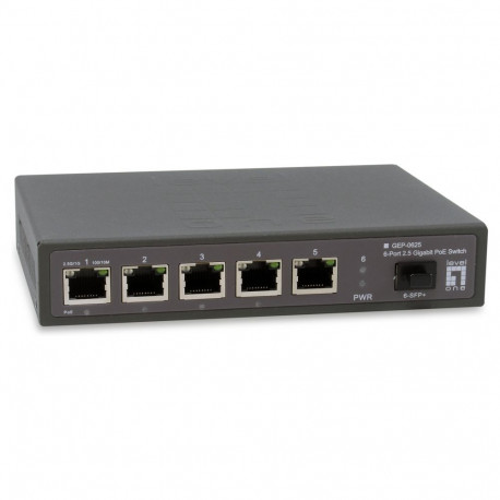 "LevelOne PoE+Switch 4x2.5GE PoE/1x2.5GE/+65W unmanag.Plastik"