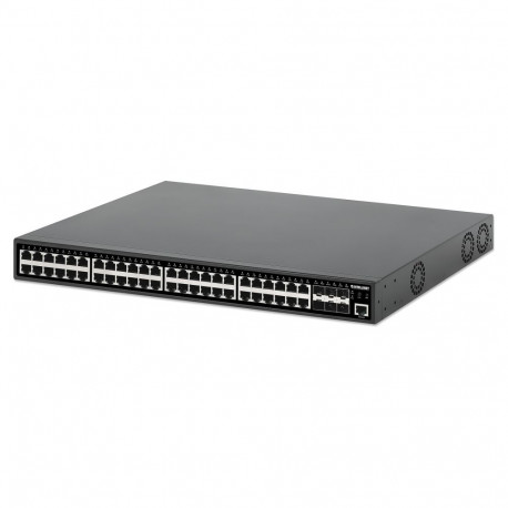 "Intellinet 54-Port L2+ Fully Managed PoE+ Switch mit 48 Gigabit Ethernet-Ports und 6 SFP+ Uplinks"