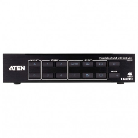 "ATEN VP2420 4 x 2 True 4K Presentation Matrix Switch mit Multi View"