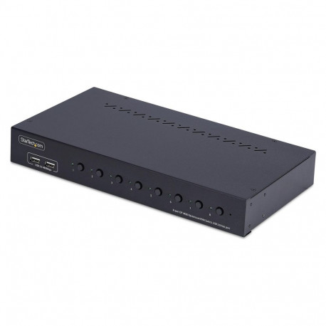 "STARTECH.COM 8 Port DisplayPort KVM Switch 1HE Rackmount Satz 4K 60Hz DP 1.2 KVM Umschalter Taste/H