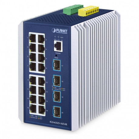 "PLANET Industrial 16-Port Managed Switch IGS-6325-16T4X"