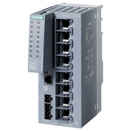 "Siemens SIEM 6GK5208-0BA00-2AC2 SCALANCE XC208 manageable Layer 2 IE Switch 8x - Switch - WLAN"